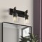 Designers Fountain Fulton 15.5in 2-Light Matte Black Industrial Indoor Vanity Light with Clear Seedy Glass Shades D202M-2B-MB - alternate 2